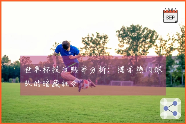 世界杯投注赔率分析:揭示热门球队的暗藏机会